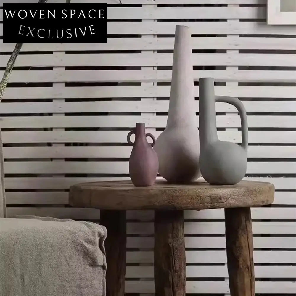 Elegant Morandi Ceramic Decorative Flower Vase for Modern Home Office Decor