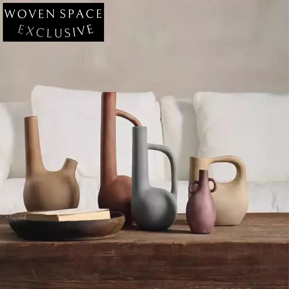 Elegant Morandi Ceramic Decorative Flower Vase for Modern Home Office Decor