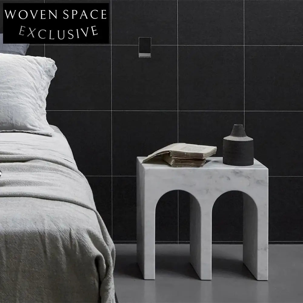 Elegant Movable Marble Sofa Side Table, Small Tea and Coffee Table