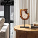 Elegant Natural Agate & Iron Modern Artistic Home Decor Table Ornament