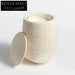 Elegant Natural Beige Stone Marble Travertine Decorative Candle Holder Jars