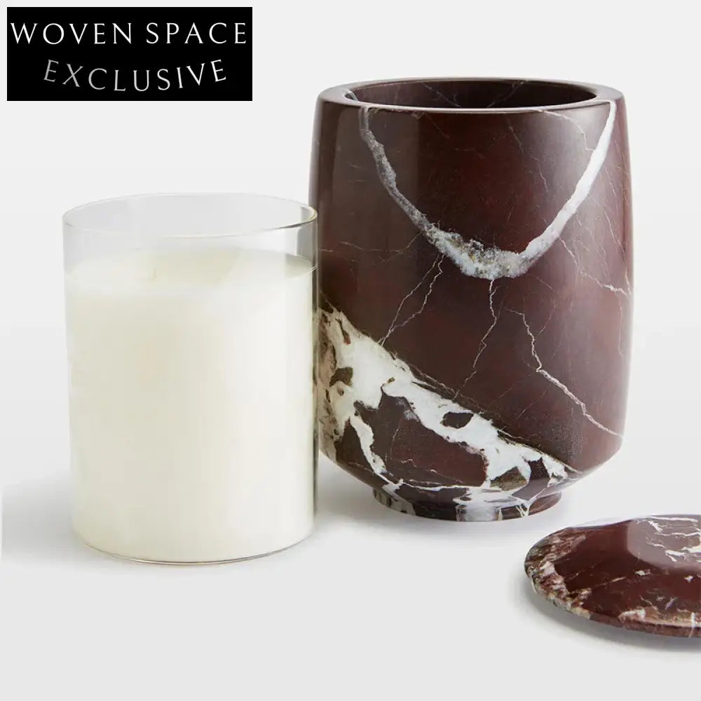 Elegant Natural Beige Stone Marble Travertine Decorative Candle Holder Jars