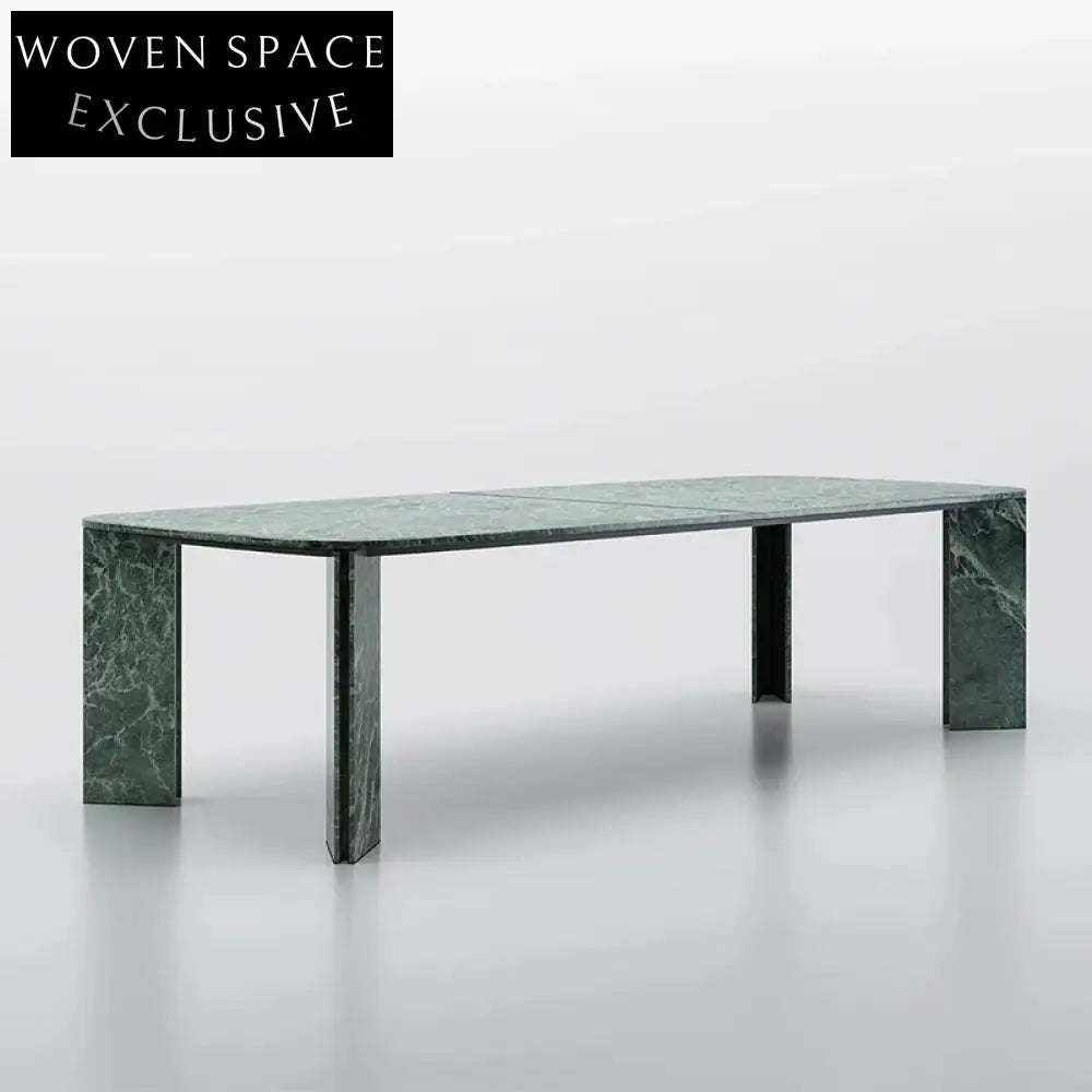 Elegant Natural Marble 6-Seat Modern Dining Table
