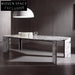 Elegant Natural Marble 6-Seat Modern Dining Table