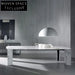 Elegant Natural Marble 6-Seat Modern Dining Table