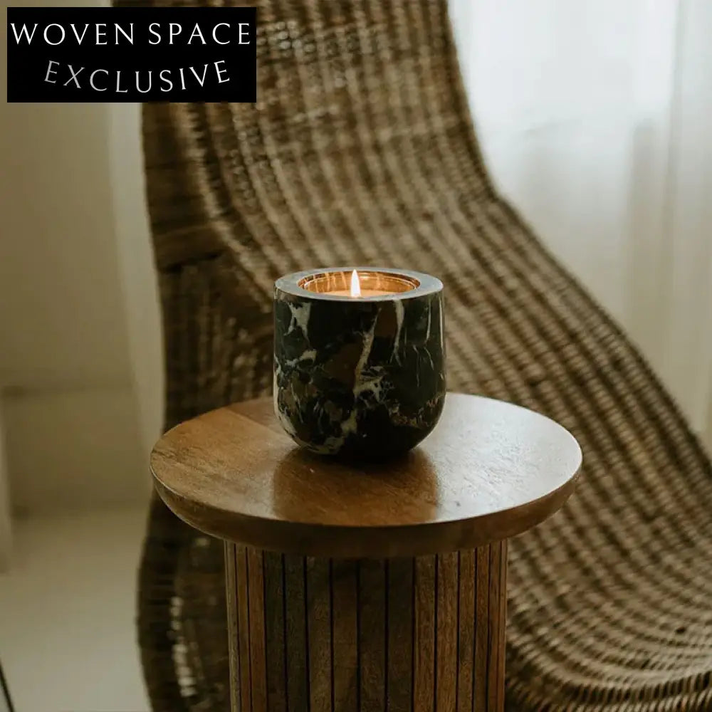 Elegant Natural Marble Candlestick Holder for Home Table Decor and Events