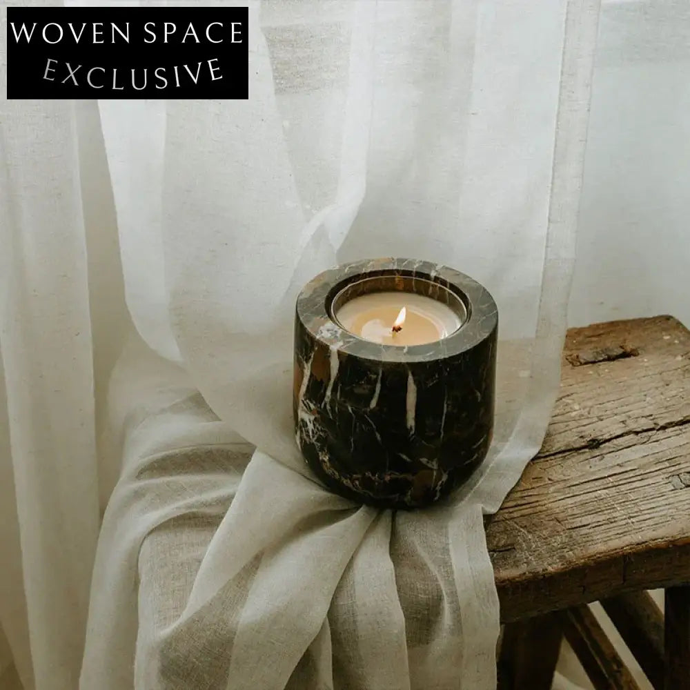 Elegant Natural Marble Candlestick Holder for Home Table Decor and Events