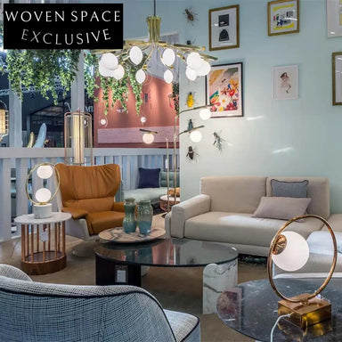 Elegant Natural Marble Coffee Table for Modern Living Room Spaces