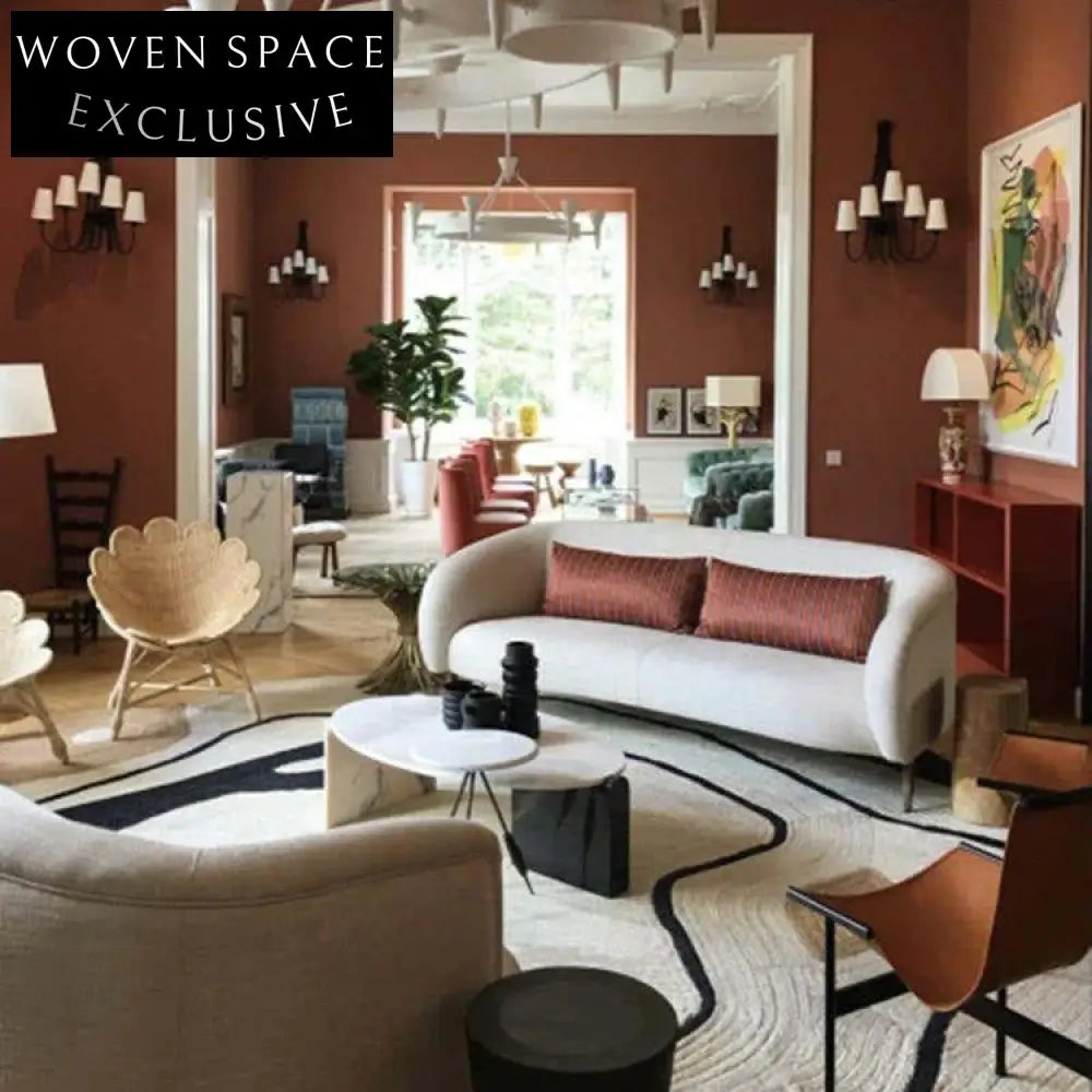 Elegant Natural Marble Coffee Table for Modern Living Room Spaces