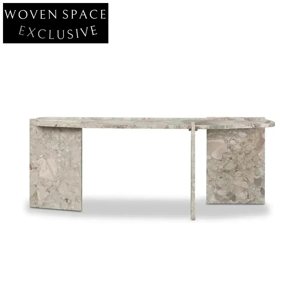Elegant Natural Marble Console Table, Modern Luxury for Home and Hotel