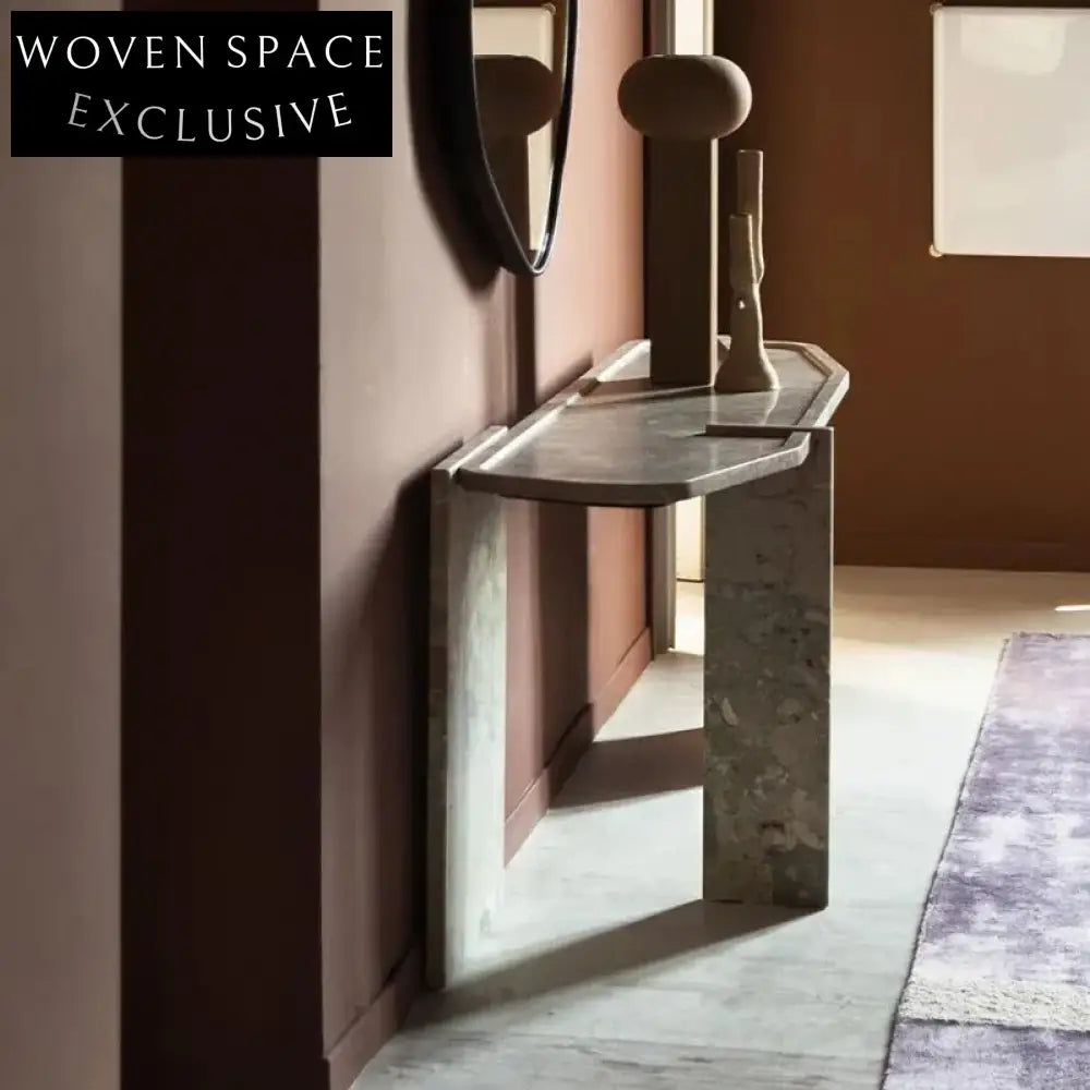 Elegant Natural Marble Console Table, Modern Luxury for Home and Hotel