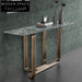 Elegant Natural Marble Console Table with Gold Stainless Steel Legs, Entryway Table