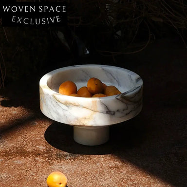 Elegant Natural Marble Decorative Fruit Bowl Tray for Modern Home Dining Table