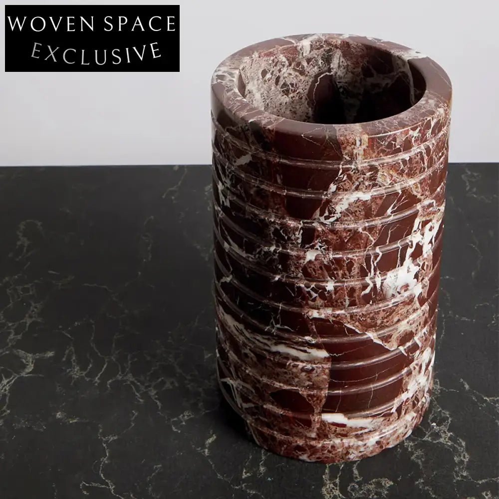 Elegant Natural Marble Ice Bucket for Chilled Beverages, Modern Home Bar Decor