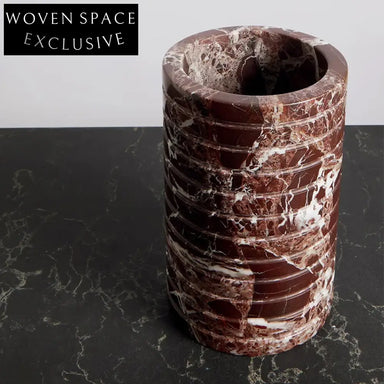 Elegant Natural Marble Ice Bucket for Chilled Beverages, Modern Home Bar Decor