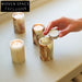 Elegant Natural Marble Round Candle Holder for Aromatherapy & Wedding Decor