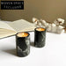 Elegant Natural Marble Round Candle Holder for Aromatherapy & Wedding Decor