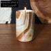 Elegant Natural Marble Round Candle Holder for Aromatherapy & Wedding Decor