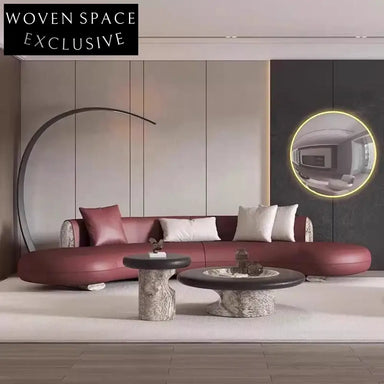 Elegant Natural Marble Solid Wood Modern Living Room Center Coffee Table