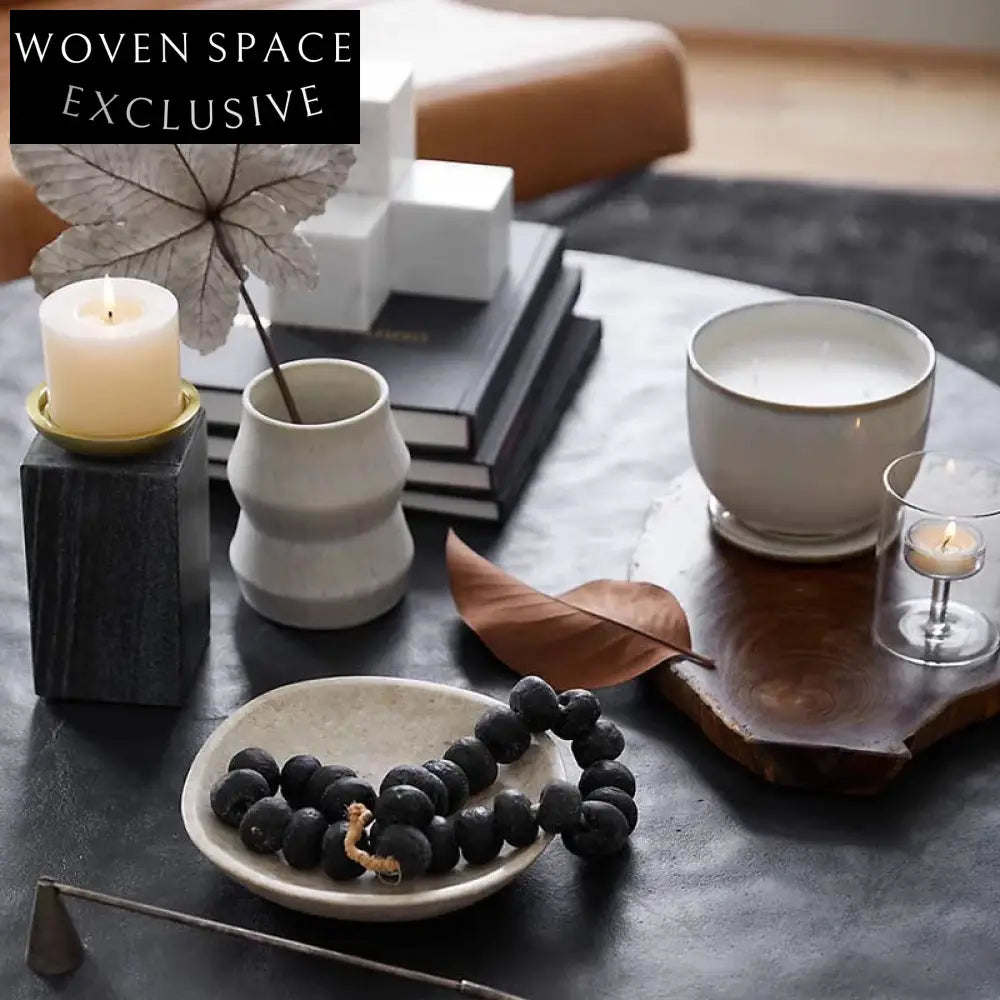 Elegant Natural Marble Stone Pillar Candlestick, Luxury Home Decor Candle Holder