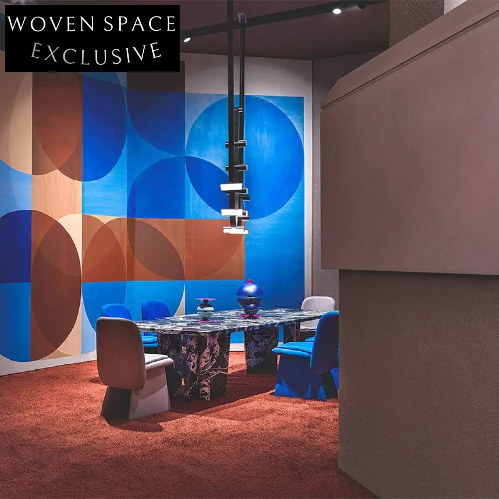 Elegant Natural Marble Top Rectangle Dining Table, Seats 6, Modern Kitchen Furniture