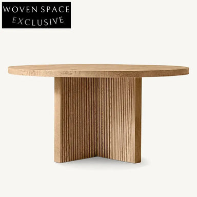 Elegant Natural Solid Wood Frame 6-Seater Floating Dining Table