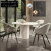 Elegant Natural Stone Round Travertine 4-Seater Luxury Dining Table
