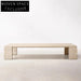 Elegant Natural Stone Travertine Living Room Center Rectangular Coffee Table