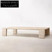 Elegant Natural Stone Travertine Living Room Center Rectangular Coffee Table
