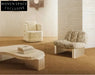 Wabi-Sabi Natural Travertine Coffee Table | Irregular Beige Living Room Accent