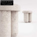 Elegant Natural Travertine Marble Round End Table for Modern Living Rooms