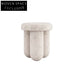 Elegant Natural Travertine Marble Round End Table for Modern Living Rooms