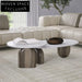 Elegant Natural Travertine Marble Wabi-Sabi Style Living Room Coffee Table