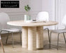 Elegant Natural Travertine Round Coffee Table – Modern Living Room Centerpiece