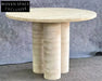 Elegant Natural Travertine Round Coffee Table – Modern Living Room Centerpiece