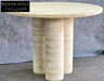 Elegant Natural Travertine Round Coffee Table – Modern Living Room Centerpiece