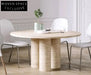 Elegant Natural Travertine Round Coffee Table – Modern Living Room Centerpiece