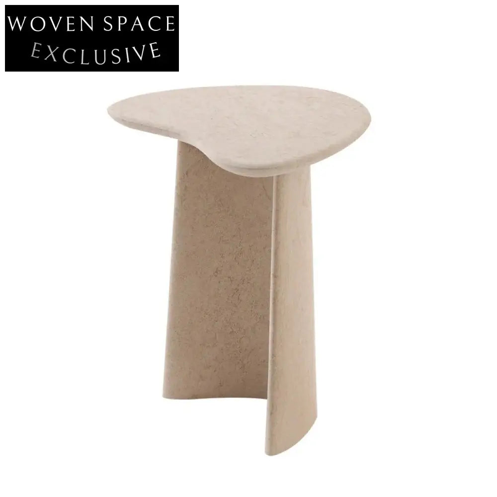 Elegant Natural Travertine Stone Coffee Side Table for Modern Living Spaces