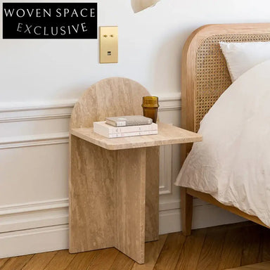 Elegant Natural Travertine Stone Coffee Table for Modern Living Room