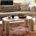 Elegant Natural Travertine Stone Minimalist Coffee Table for Modern Living Room