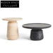Elegant Natural Travertine Stone Round Coffee Table for Modern Living