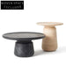 Elegant Natural Travertine Stone Round Coffee Table for Modern Living