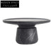 Elegant Natural Travertine Stone Round Coffee Table for Modern Living
