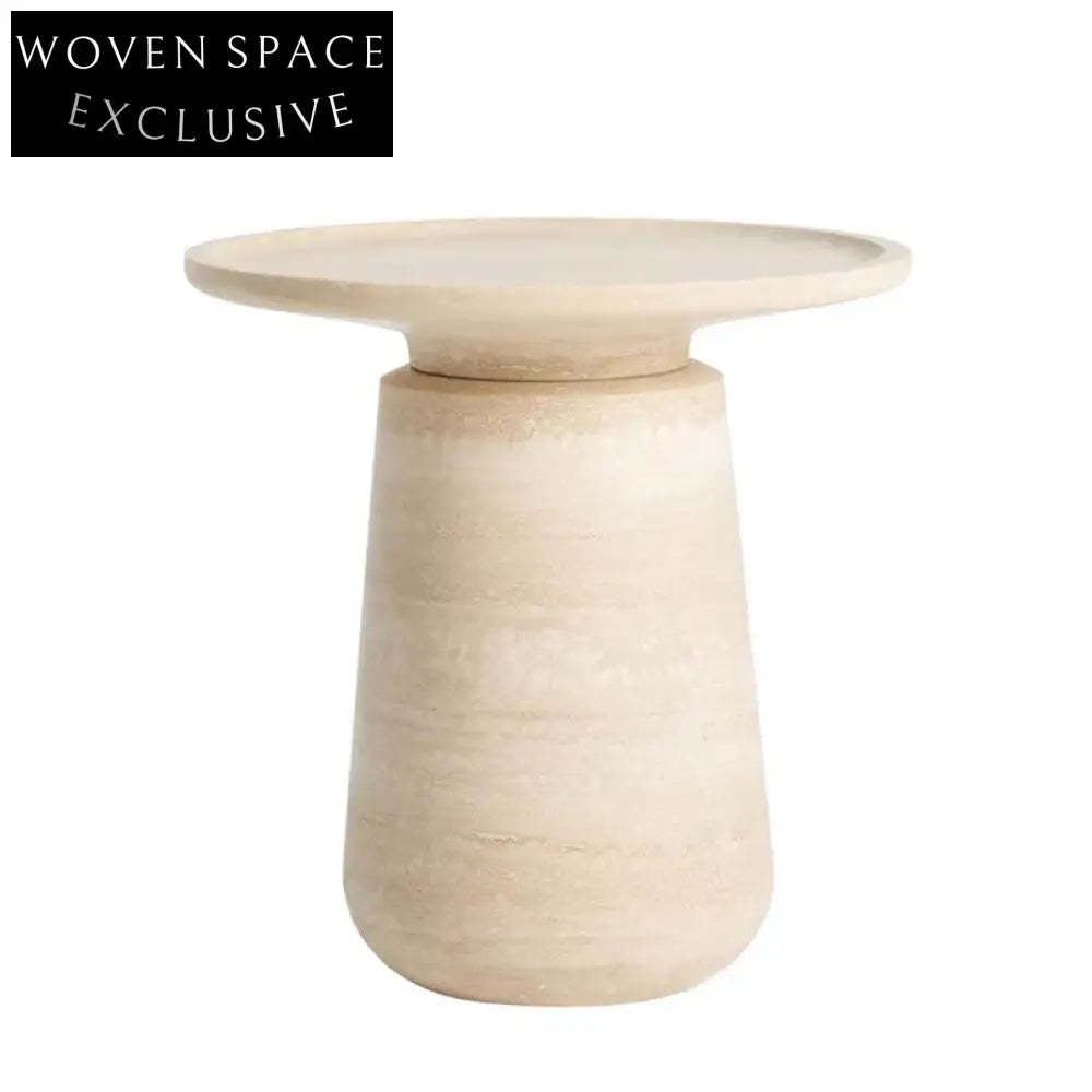 Elegant Natural Travertine Stone Round Coffee Table for Modern Living