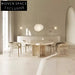 Elegant Natural Travertine Stone Round Dining Table for Modern Home Kitchen