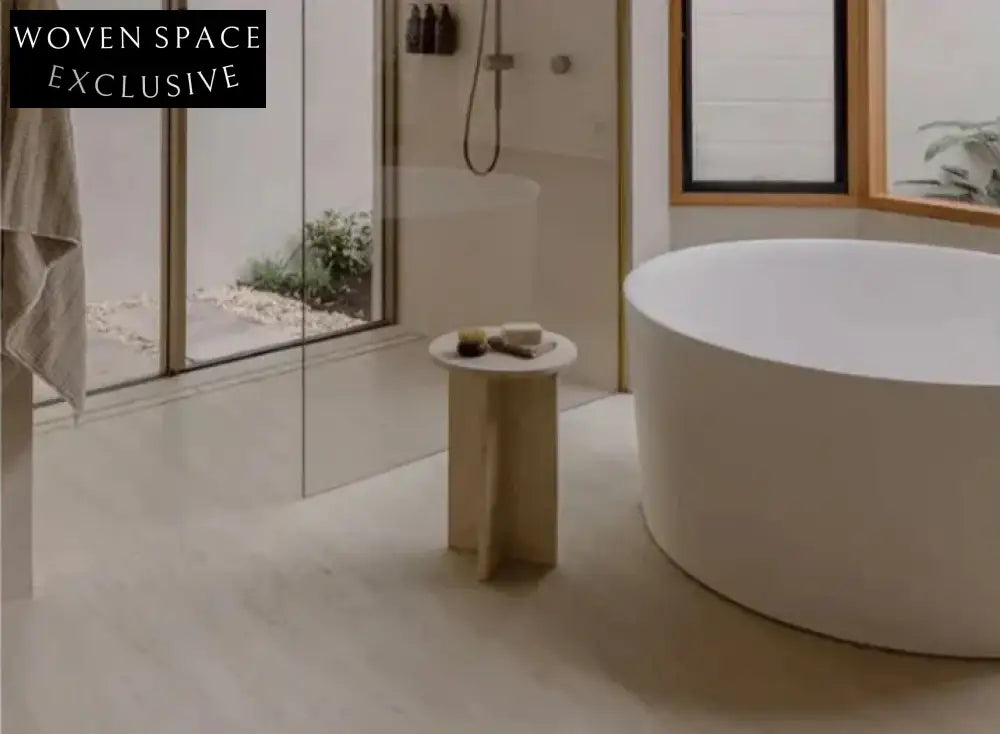 Tostone Elegant Natural Turkish Travertine Oval Coffee Table for Living Room