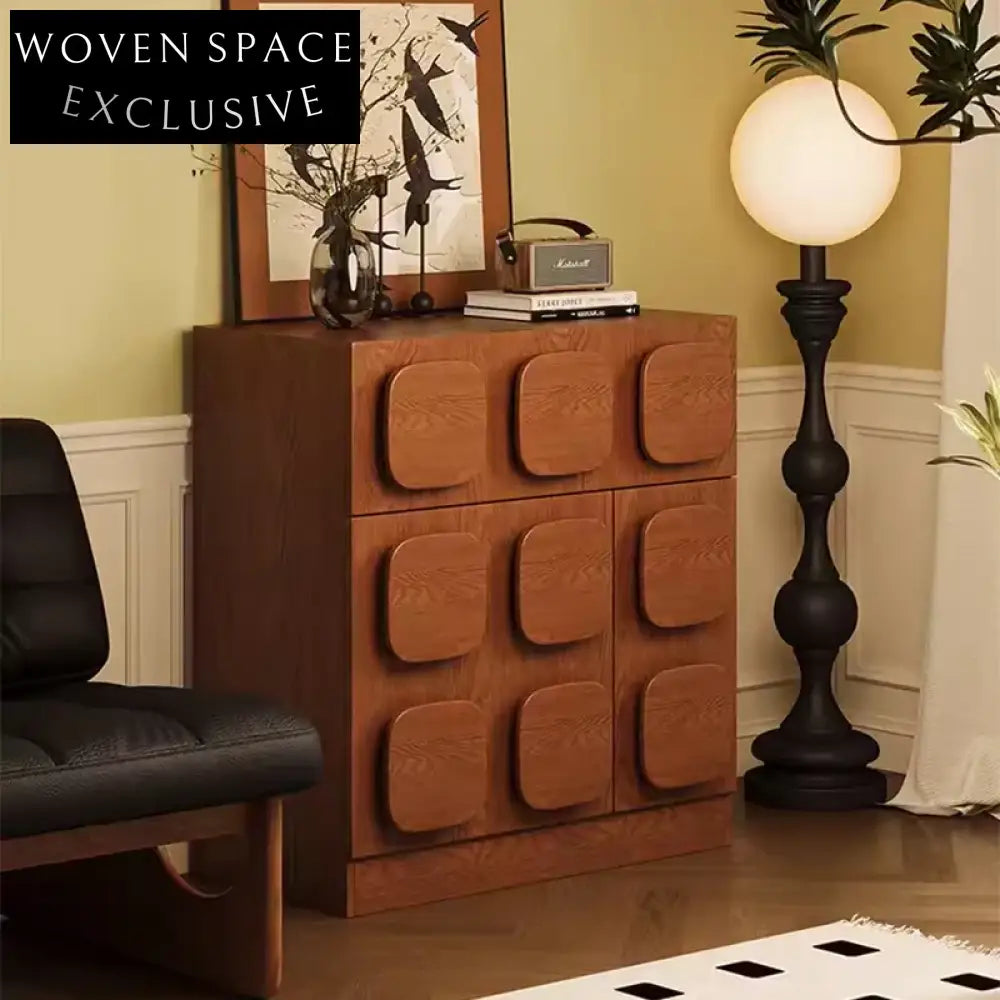 Elegant Neo-classical Natural Ash Wood Large Storage Cabinet for Home