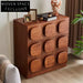 Elegant Neo-classical Natural Ash Wood Large Storage Cabinet for Home