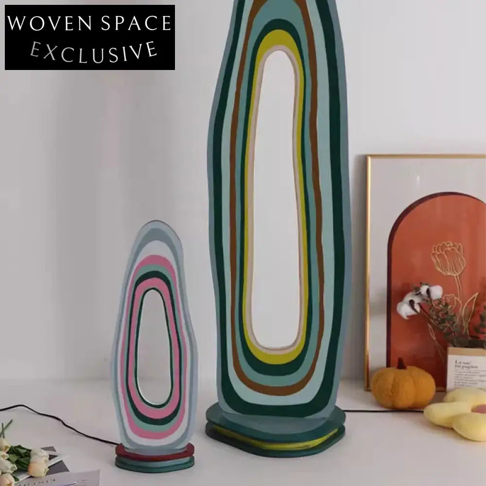 Elegant Nordic Acrylic Twisted Circle Floor Lamp for Chic Home Bedroom Decor