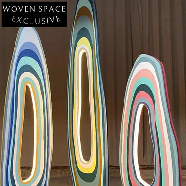 Elegant Nordic Acrylic Twisted Circle Floor Lamp for Chic Home Bedroom Decor